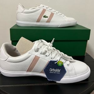 Lacoste Vulc 120 1 P Women Size 9.5 White And Pink